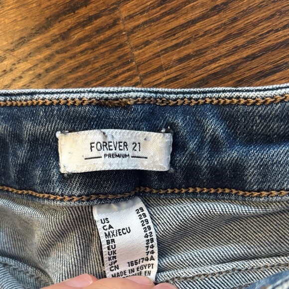 Forever 21 Dark Blue Straight Leg Jeans - Picture 2 of 5